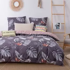 Постельное белье Cleo 1.5-спальное сатин (простыня 150х220 см, 2 наволочки 70х70 см, пододеяльник 145х215 см) 15/513-SL