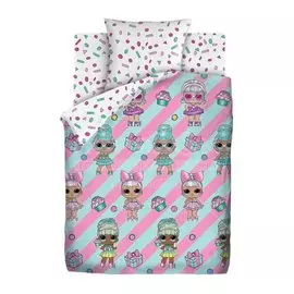 Постельное белье детское поплин (простыня 150х214 см, пододеяльник 143х215 см, наволочка 70х70 см) 714460 L.O.L. Surprise Sweet dolls