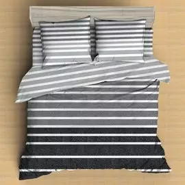 Постельное белье евростандарт, простыня 200х210 см, 2 наволочки 70х70 см, пододеяльник 200х215 см, Майская ночь, полисатин, Area