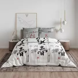 Постельное белье евростандарт, простыня 200х216 см, 2 наволочки 70х70 см, пододеяльник 200х215 см, Василиса, бязь, Символ благополучия 403/208862