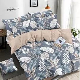 Постельное белье евростандарт, простыня 215х240 см, 2 наволочки 50х70 см, пододеяльник 200х215 см, Butterfly, сатин, 2220