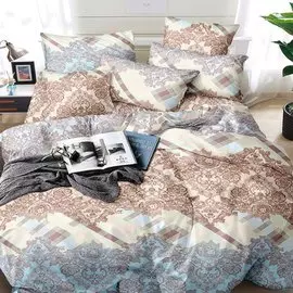 Постельное белье евростандарт, простыня 215х240 см, 2 наволочки 70х70 см, пододеяльник 200х215 см, Butterfly, полисатин, 4230