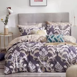 Постельное белье евростандарт, простыня 215х240 см, 2 наволочки 70х70 см, пододеяльник 200х215 см, Butterfly, сатин, 2217