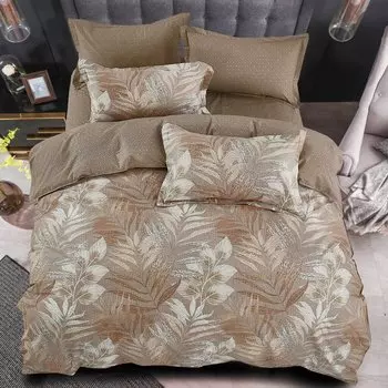 Постельное белье евростандарт, простыня 220х240 см, 2 наволочки 70х70 см, 2 наволочки 50х70 см, пододеяльник 200х220 см, Cleo, сатин, коллекция Satin Lux, 31/649-SL