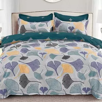 Постельное белье евростандарт, простыня 220х240 см, 2 наволочки 70х70 см, 2 наволочки 50х70 см, пододеяльник 200х220 см, Cleo, сатин, коллекция Satin Lux, 31/653-SL