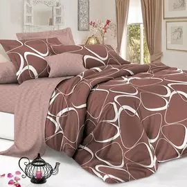 Постельное белье евростандарт, простыня 220х240 см, 2 наволочки 70х70 см, пододеяльник 200х220 см, Cleo, поплин, коллекция Pure Cotton, 30/222-PC