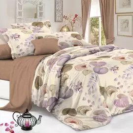 Постельное белье евростандарт, простыня 220х240 см, 2 наволочки 70х70 см, пододеяльник 200х220 см, Cleo, поплин, коллекция Pure Cotton, 30/225-PC