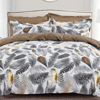 Постельное белье евро, простыня 220х240 см, 2 наволочки 70х70 см, пододеяльник 200х220 см, Cleo, сатин, коллекция Satin Lux, 30/638-SL