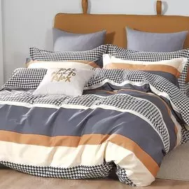 Постельное белье евростандарт, простыня 230х250 см, 2 наволочки 70х70 см, 2 наволочки 50х70 см, пододеяльник 200х220 см, Cleo, сатин, коллекция Satin de Luxe, 31/774-SK