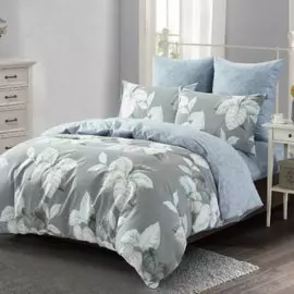 Постельное белье евростандарт, простыня 230х250 см, 2 наволочки 70х70 см, 2 наволочки 50х70 см, пододеяльник 200х220 см, Karteks, сатин, КВ489