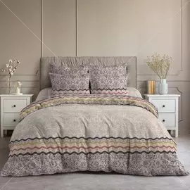 Постельное белье Ночь нежна 2-спальное бязь (простыня 180х220 см, 2 наволочки 70х70 см, пододеяльник 175х215 см) Арабика бежевое 7103-1+7122-2