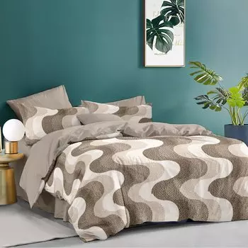 Постельное белье семейное, простыня 215х240 см, 2 наволочки 70х70 см, пододеяльник 145х215 см, Butterfly, поплин, 6467