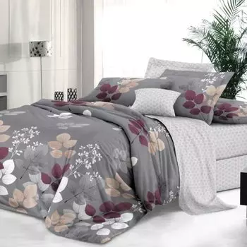 Постельное белье семейное, простыня 215х240 см, 2 наволочки 70х70 см, 2 пододеяльника 145х215 см, Butterfly, сатин, Оксана