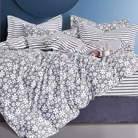 Постельное белье семейное, простыня 220х240 см, 2 наволочки 50х70 см, 2 пододеяльника 145х215 см, Cleo, сатин, коллекция Satin Lux, 42/1021-SL