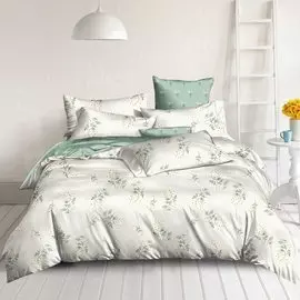 Постельное белье семейное, простыня 220х240 см, 2 наволочки 70х70 см, 2 пододеяльника 145х215 см, Cleo, поплин, коллекция Pure Cotton, 40/189-PC
