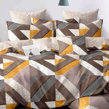 Постельное белье семейное, простыня 220х240 см, 2 наволочки 70х70 см, 2 пододеяльника 145х215 см, Cleo, поплин, коллекция Pure Cotton, 40/245-PC