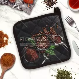 Прихватка 18х18 см, 100% хлопок, 200 гр, Silvano, Молотый кофе, 100042