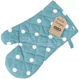 Прихватка-варежка, 18х30 см, Guten Morgen Горох синий