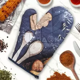 Прихватка-варежка 26х18 см, 100% хлопок, 200 гр, Silvano, Свежая выпечка, 100047