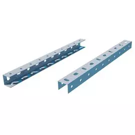 Профиль перфорированный, U-образный, 3000 мм, оцинкованный LO0019, LO0019