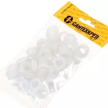 Прокладка уплотнительная 100 шт, 1/2", силикон, СантехКреп, 2.12.1.