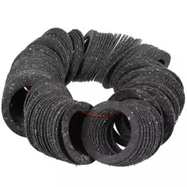 Прокладка сантехническая для чугунного радиатора, 100 шт, 1"1/2, паронит, черная, СантехКреп, 2.9.8.