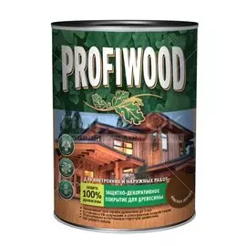 Пропитка Profiwood, для дерева, защитно-декоративная, красное дерево, 0.7 кг