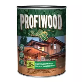 Пропитка Profiwood, для дерева, защитно-декоративная, орех, 0.7 кг