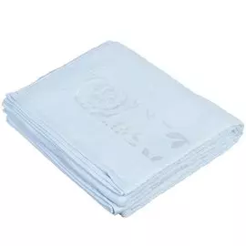 Простыня 1.5-спальная, 150 х 200 см, 100% хлопок, махровая, 350 г/м2, бледно-синяя, 617, Вышневолоцкий текстиль, Цветы