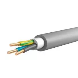 Провод NUM, 3х1.5 мм, 100 м, силовой, ГОСТ, серый, ККЗ