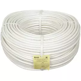Провод ПВС, 3х2.5 мм, 100 м, медь, гибкий, ГОСТ, белый, ККЗ, 00-00000917