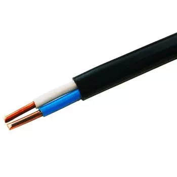 Провод ВВГп нг, 2х2.5 мм, 10 м, медь, силовой, негорючий, ТУ, черный, TDM Electric, Народная, SQ0117-1110