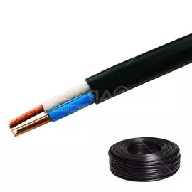 Провод ВВГп нг LS (A), 2х4 мм², 100 м, силовой, негорючий, ГОСТ, ККЗ