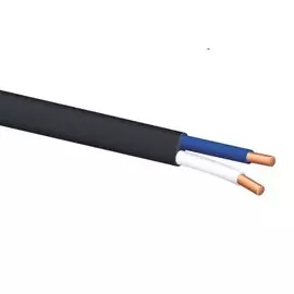 Провод ВВГп нг LS (A), 2х1.5 мм, 10 м, медь, силовой, негорючий, ТУ, черный, Рыбинский КЗ, SQ0117-1109