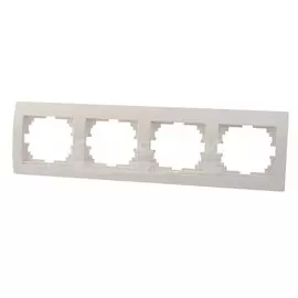 Рамка четырехместная Lezard Deriy 702-0200-149 горизонтальная белая
