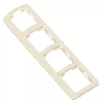 Рамка четырехпостовая, 318х81х14.2 мм, ABS пластик, слоновая кость, UNIVersal, Валери, 1039