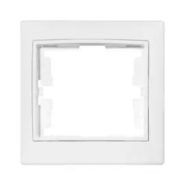 Рамка однопостовая, белая, Quel, Lumina, 4105-1001-00100