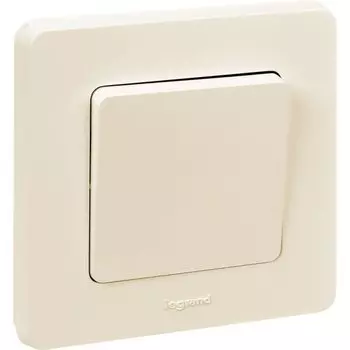 Рамка однопостовая, горизонтальная, пластик, слоновая кость, Legrand, Inspiria, 673931