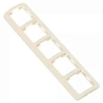 Рамка пятипостовая, горизонтальная, ABS пластик, слоновая кость, UNIVersal, Валери, 1040