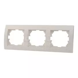 Рамка трехместная Lezard Deriy 702-0200-148 горизонтальная белая