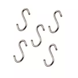 Крючок для рейлинга одинарный, 5 шт, хром, Trodos, АЕ-414, 101326