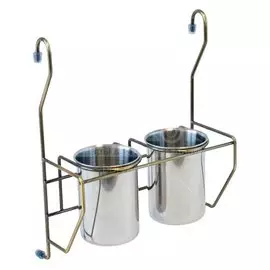 Рейлинг полка cо стаканами С111 АВ, бронза