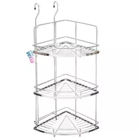 Рейлинг полка для угловая тройная Vetta 481-042, 25х23х73.5 см