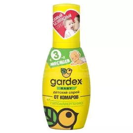 Репеллент от комаров, спрей, с 3 месяцев, для детей, Gardex, Baby, 75 мл