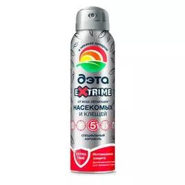 Репеллент от комаров, клещей, мошек, слепней, аэрозоль, Дэта, Extrime, 150 мл