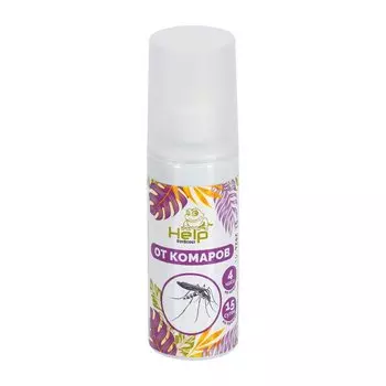 Репеллент от комаров, лосьон-спрей, 4 часа защиты, Help, 100 мл