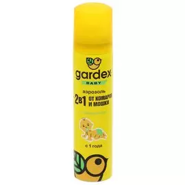 Репеллент от комаров, мошек, аэрозоль, Gardex, Baby, с 1 года, 80 мл, для детей