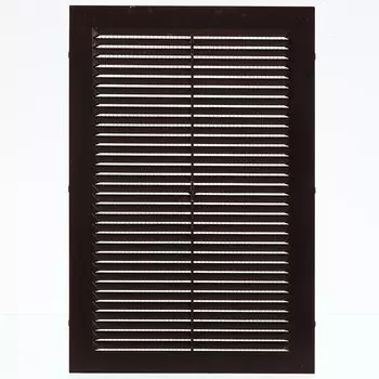 Решетка вентиляционная ABS пластик, 200х300 мм, с сеткой, коричневая, Event, 2030С