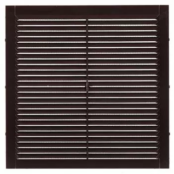 Решетка вентиляционная ABS пластик, 230х230 мм, с сеткой, коричневая, Event, 2323С