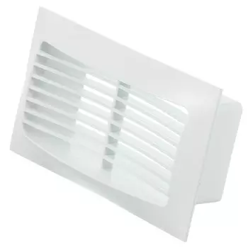 Решетка вентиляционная ABS пластик, приточно-вытяжная, с фланцем 57х117 мм, белая, Event, 60120РСФ